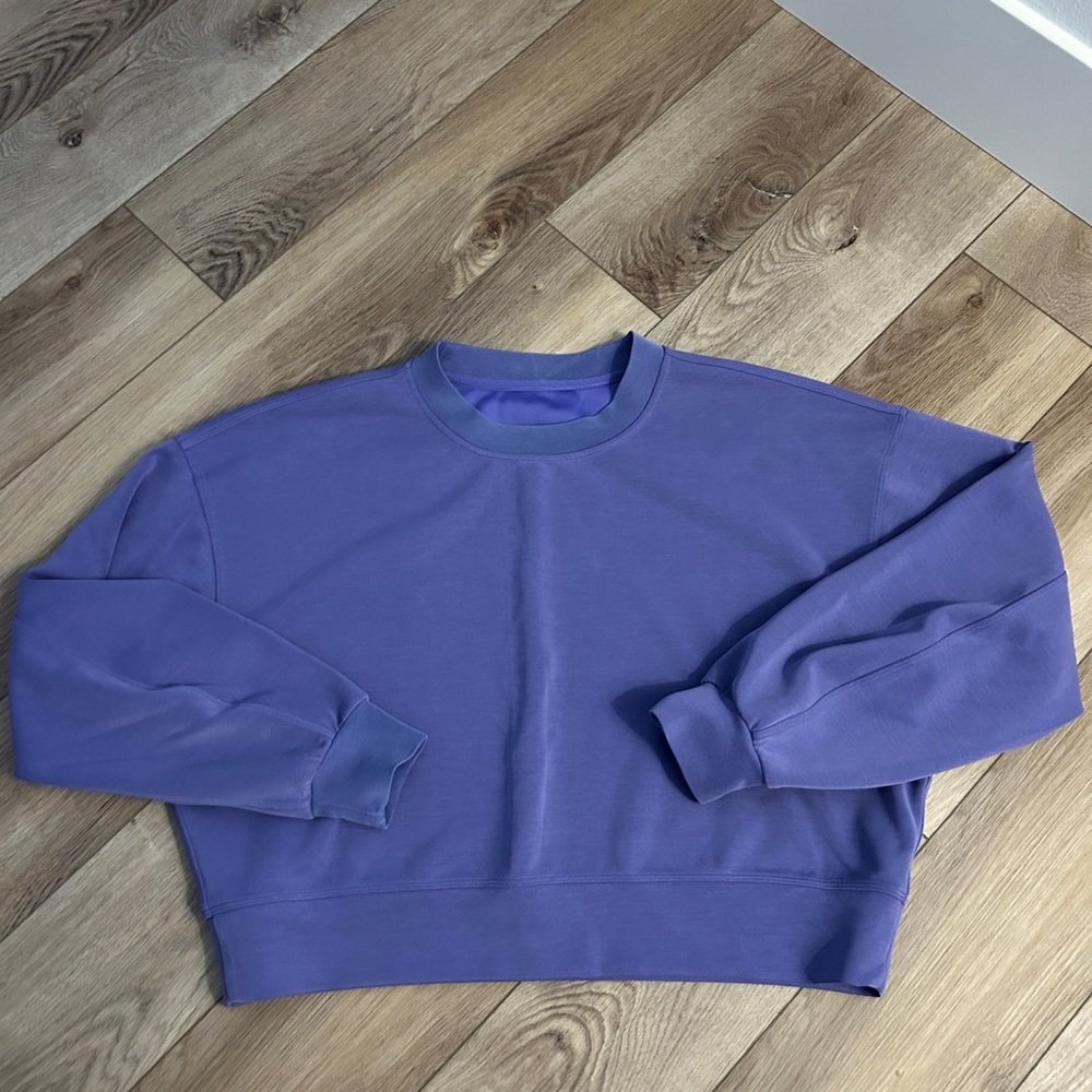 Lululemon Perfectly Oversized Cropped Crew Softstreme - Picture 5 of 6